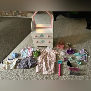 Doll Accessories A lot with doll dresser